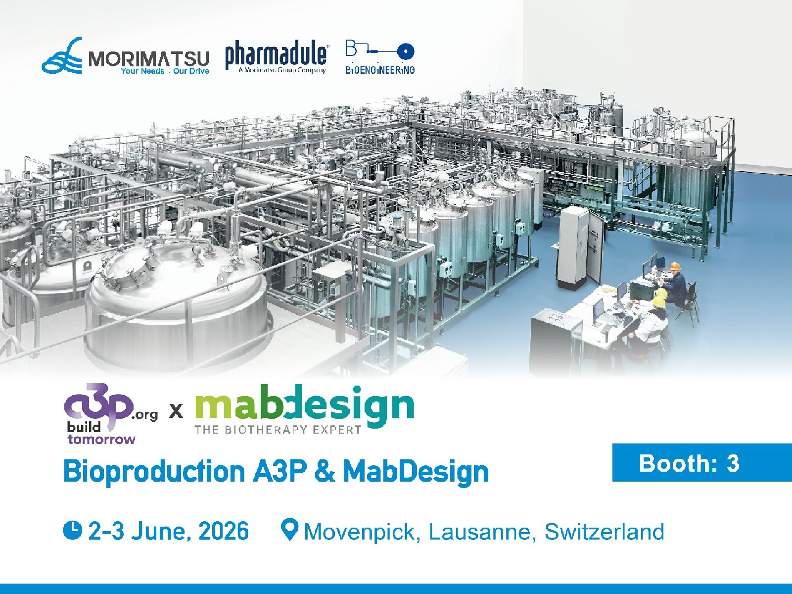 Invitation Letter | Pharmadule Morimatsu Invites You to Join Us at Bioproduction A3P & MabDesign