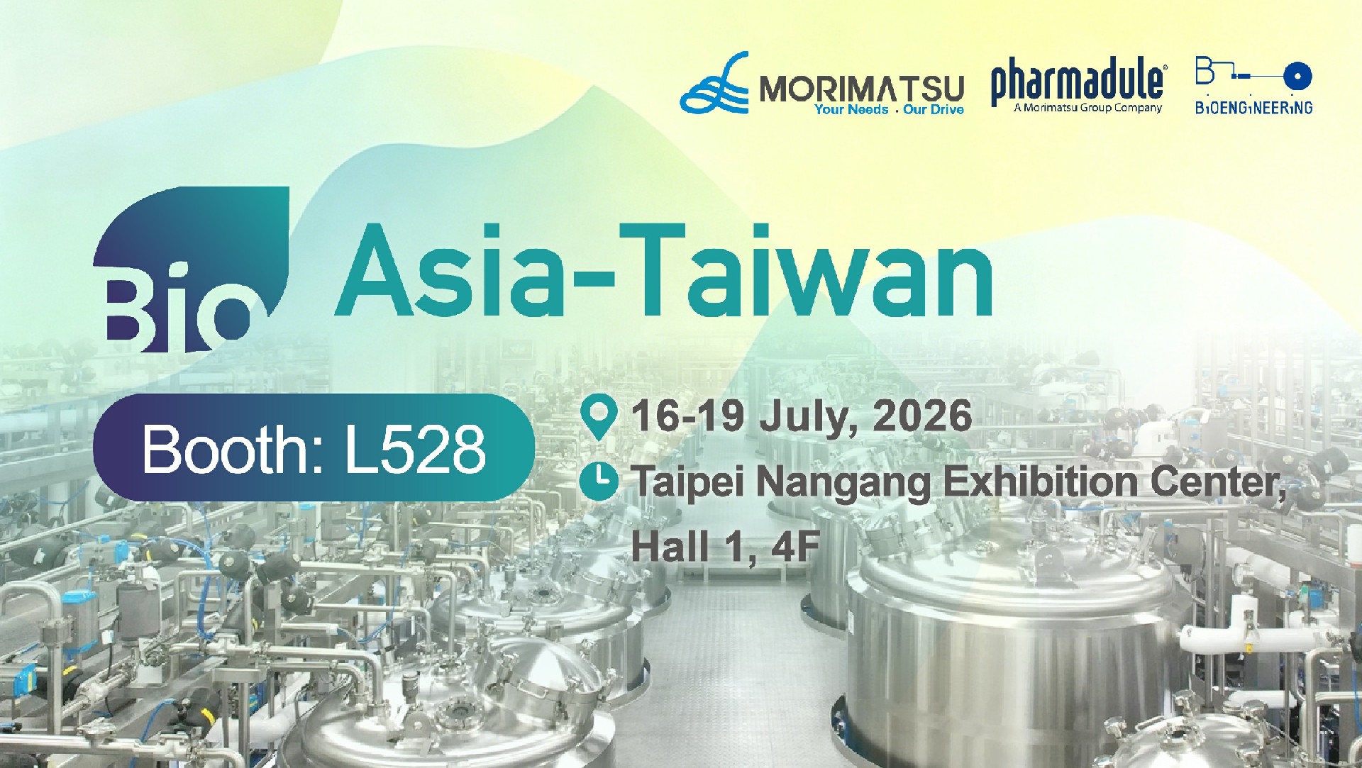 Invitation Letter | Pharmadule Morimatsu Invites You to Join Us at BIO Asia–Taiwan 2026